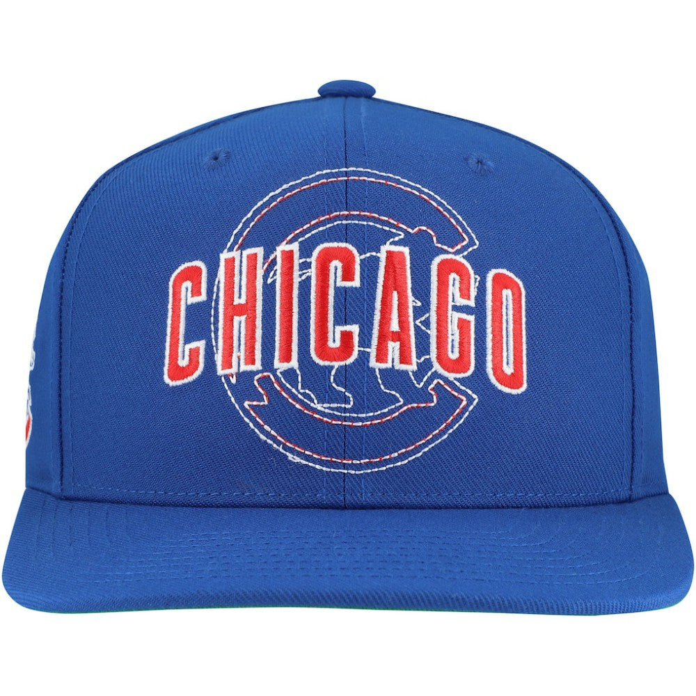 Chicago Cubs Mitchell & Ness Double Up Snapback Hat Sale