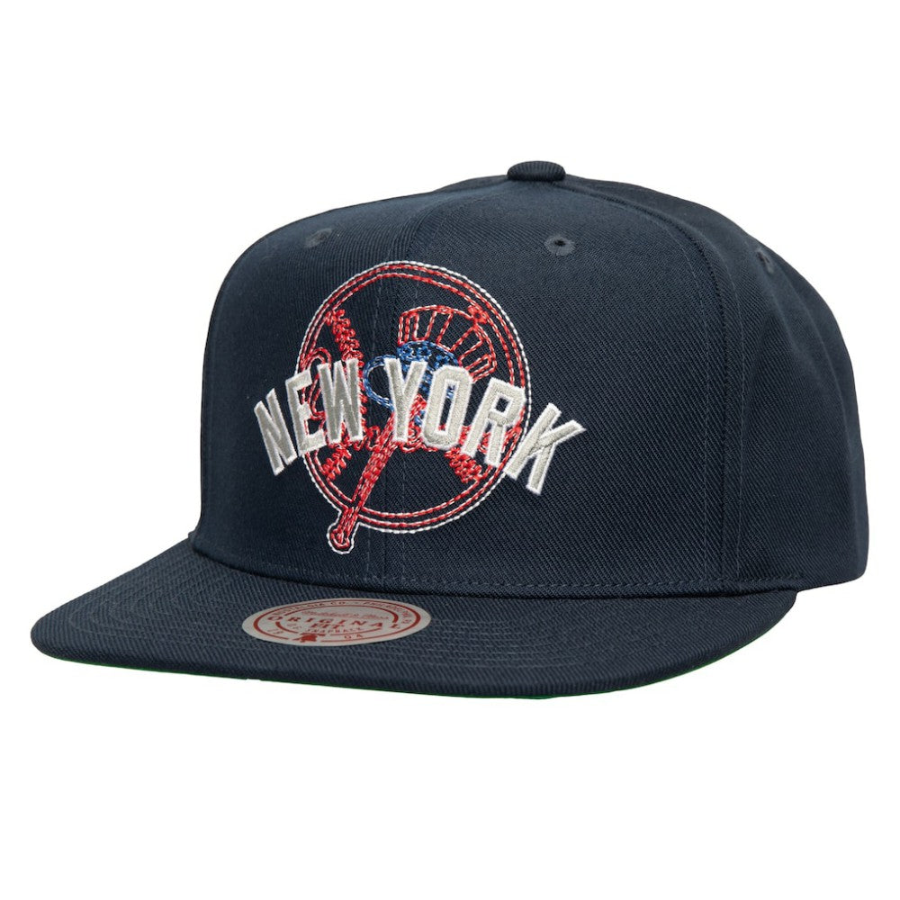 New York Yankees Mitchell & Ness Double Up Snapback Hat Discount
