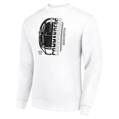 Washington Commanders Starter Half Helmet Team Graphic Tri-Blend Fleece Pullover Sweatshirt - White - NFL