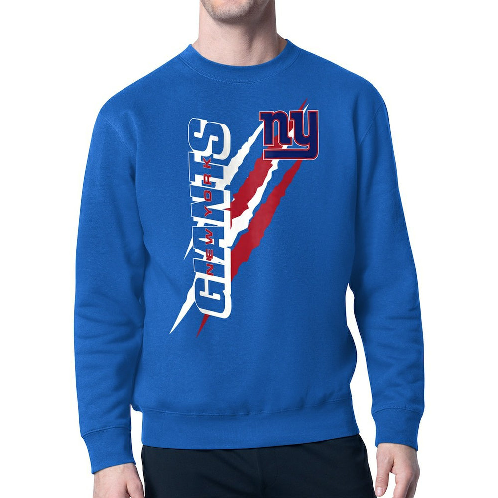 New York Giants Starter Color Scratch Team Graphic Fleece Pullover Sweatshirt - Royal - NFL