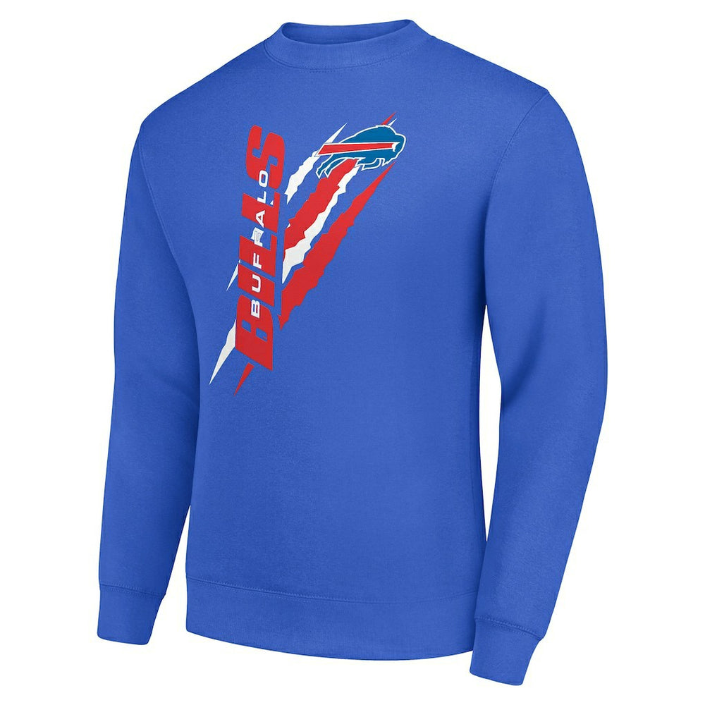 Buffalo Bills Starter Color Scratch Team Graphic Fleece Pullover Sweatshirt - Royal - NFL