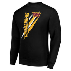 Washington Commanders Starter Color Scratch Team Graphic Fleece Pullover Sweatshirt - Black - NFL