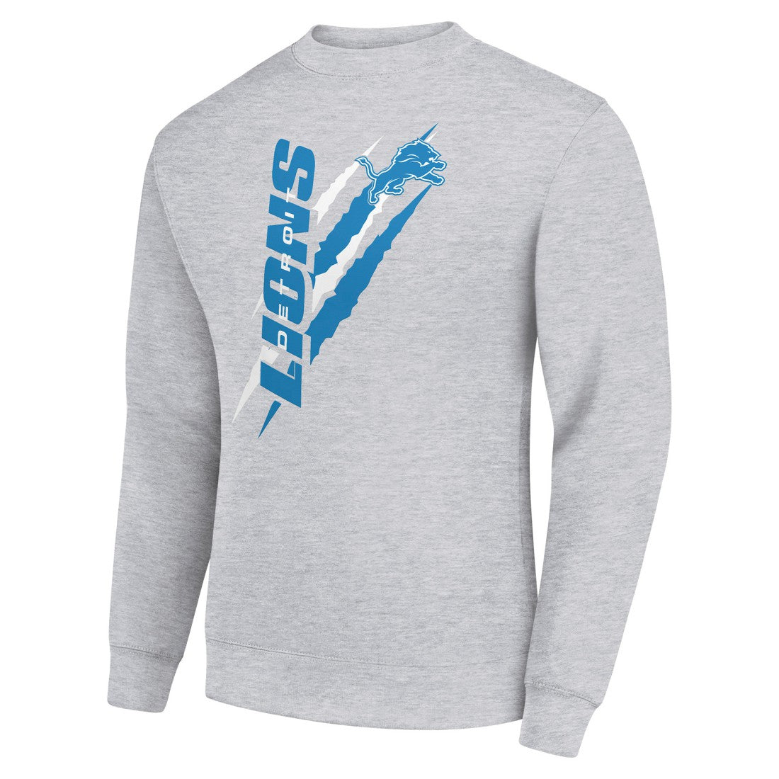 Detroit Lions Starter Color Scratch Team Graphic Fleece Pullover Sweatshirt - Heather Gray - NFL