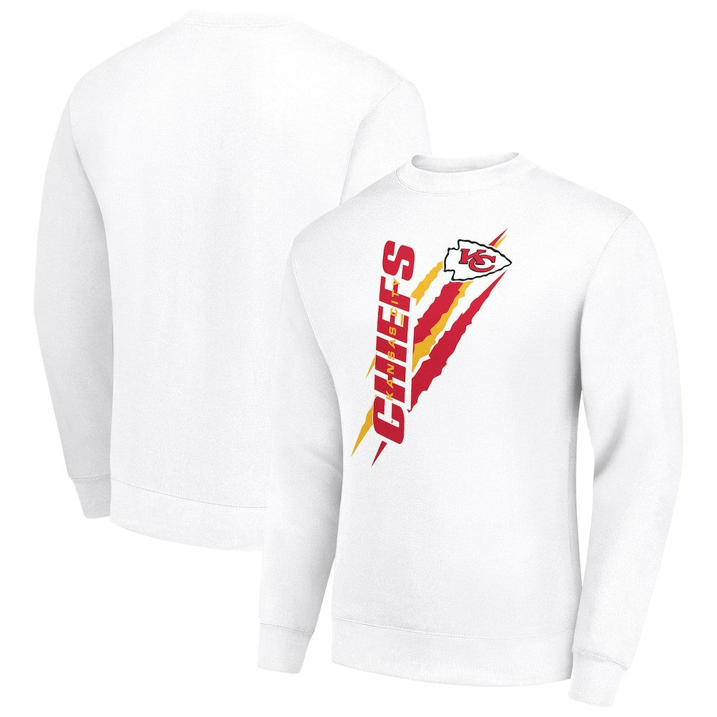 Kansas City Chiefs Starter Color Scratch Team Graphic Fleece Pullover Sweatshirt - White - NFL