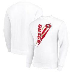 San Francisco 49ers Starter Color Scratch Team Graphic Fleece Pullover Sweatshirt - White - NFL