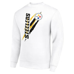 Pittsburgh Steelers Starter Color Scratch Team Graphic Fleece Pullover Sweatshirt - White - NFL