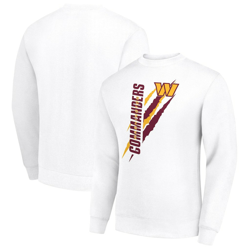 Washington Commanders Starter Color Scratch Team Graphic Fleece Pullover Sweatshirt - White - NFL
