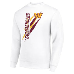 Washington Commanders Starter Color Scratch Team Graphic Fleece Pullover Sweatshirt - White - NFL