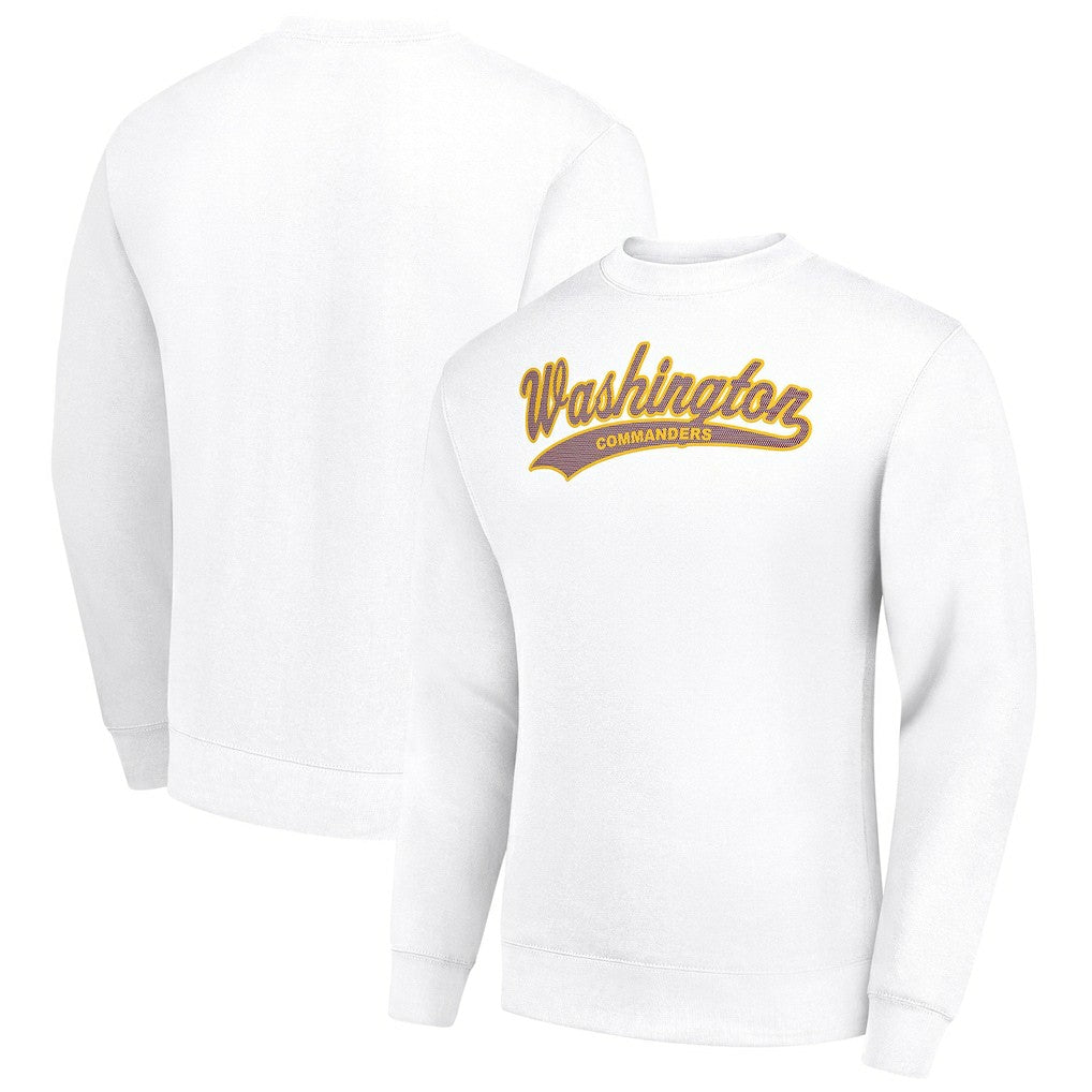 Washington Commanders Starter Tailsweep Team Graphic Tri-Blend Fleece Pullover Sweatshirt - White - NFL