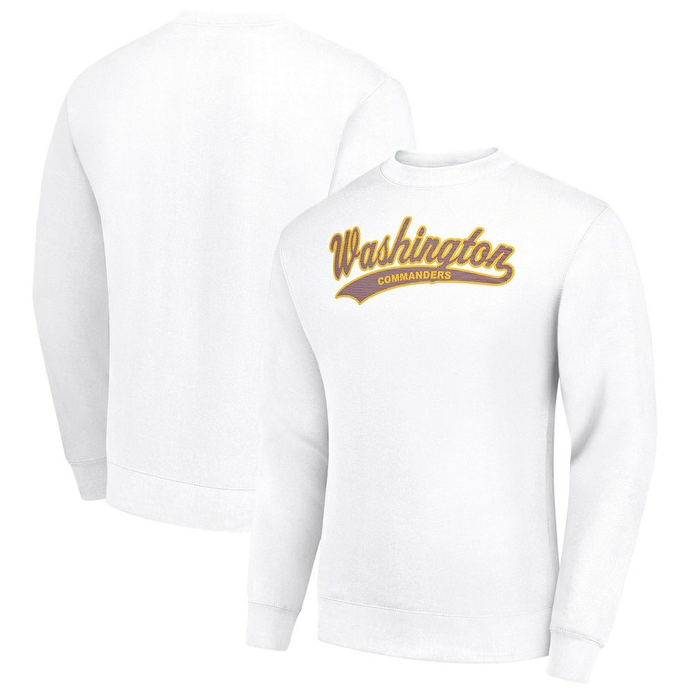 Washington Commanders Starter Tailsweep Team Graphic Tri-Blend Fleece Pullover Sweatshirt - White - NFL