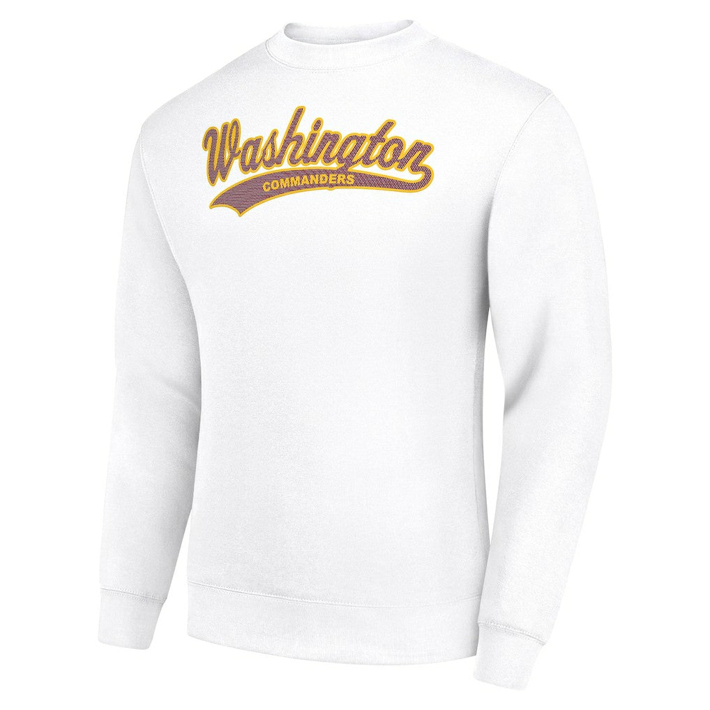 Washington Commanders Starter Tailsweep Team Graphic Tri-Blend Fleece Pullover Sweatshirt - White - NFL