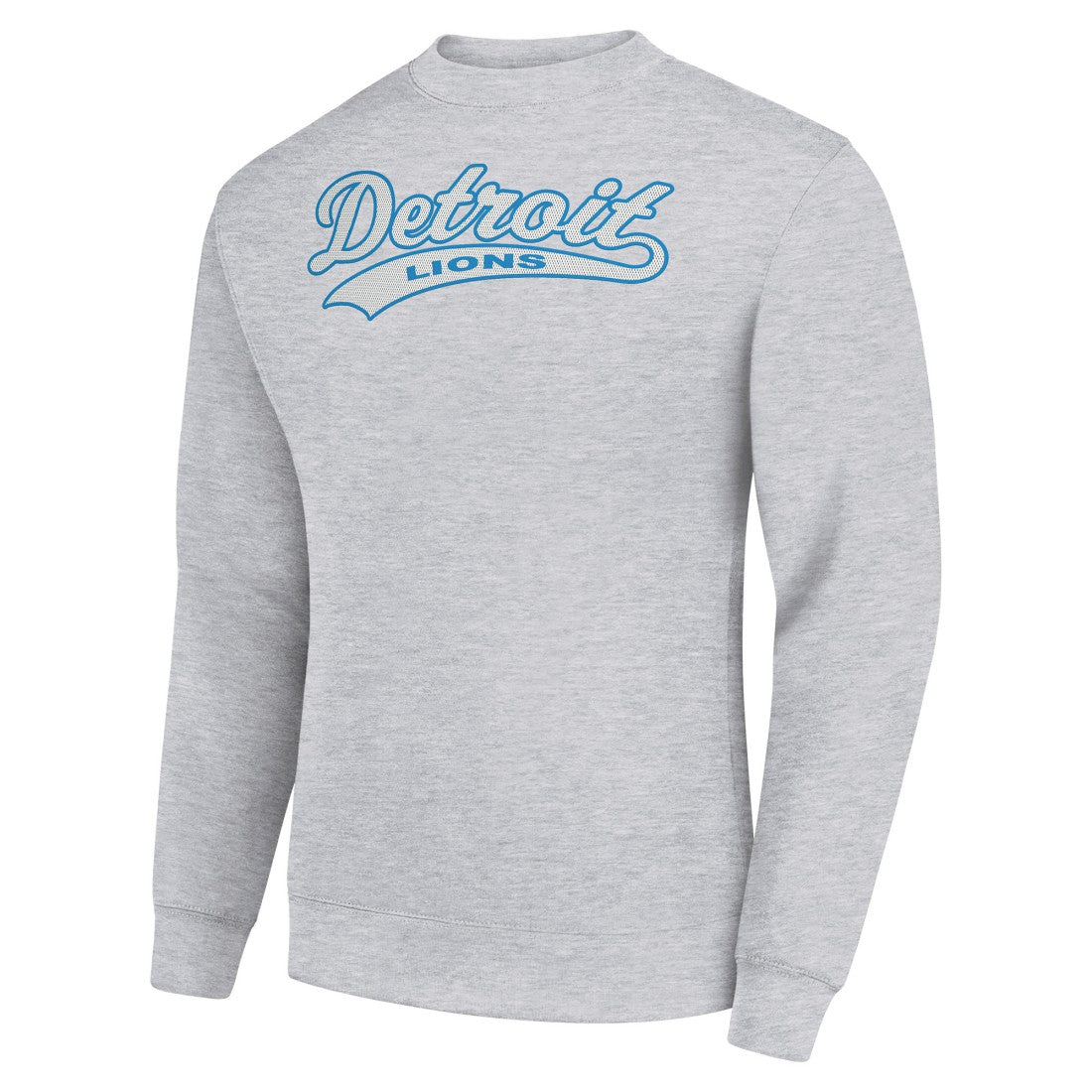 Detroit Lions Starter Tailsweep Team Graphic Tri-Blend Fleece Pullover Sweatshirt - Heather Gray - NFL