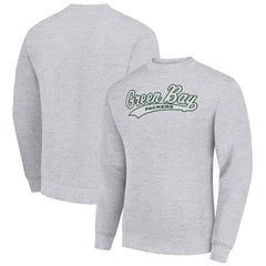 Green Bay Packers Starter Tailsweep Team Graphic Tri-Blend Fleece Pullover Sweatshirt - Heather Gray - NFL