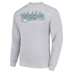 Philadelphia Eagles Starter Tailsweep Team Graphic Tri-Blend Fleece Pullover Sweatshirt - Heather Gray - NFL