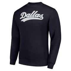 Dallas Cowboys Starter Tailsweep Team Graphic Tri-Blend Fleece Pullover Sweatshirt - Navy - NFL