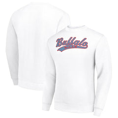 Buffalo Bills Starter Tailsweep Team Graphic Tri-Blend Fleece Pullover Sweatshirt - White - NFL