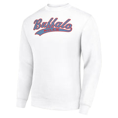 Buffalo Bills Starter Tailsweep Team Graphic Tri-Blend Fleece Pullover Sweatshirt - White - NFL