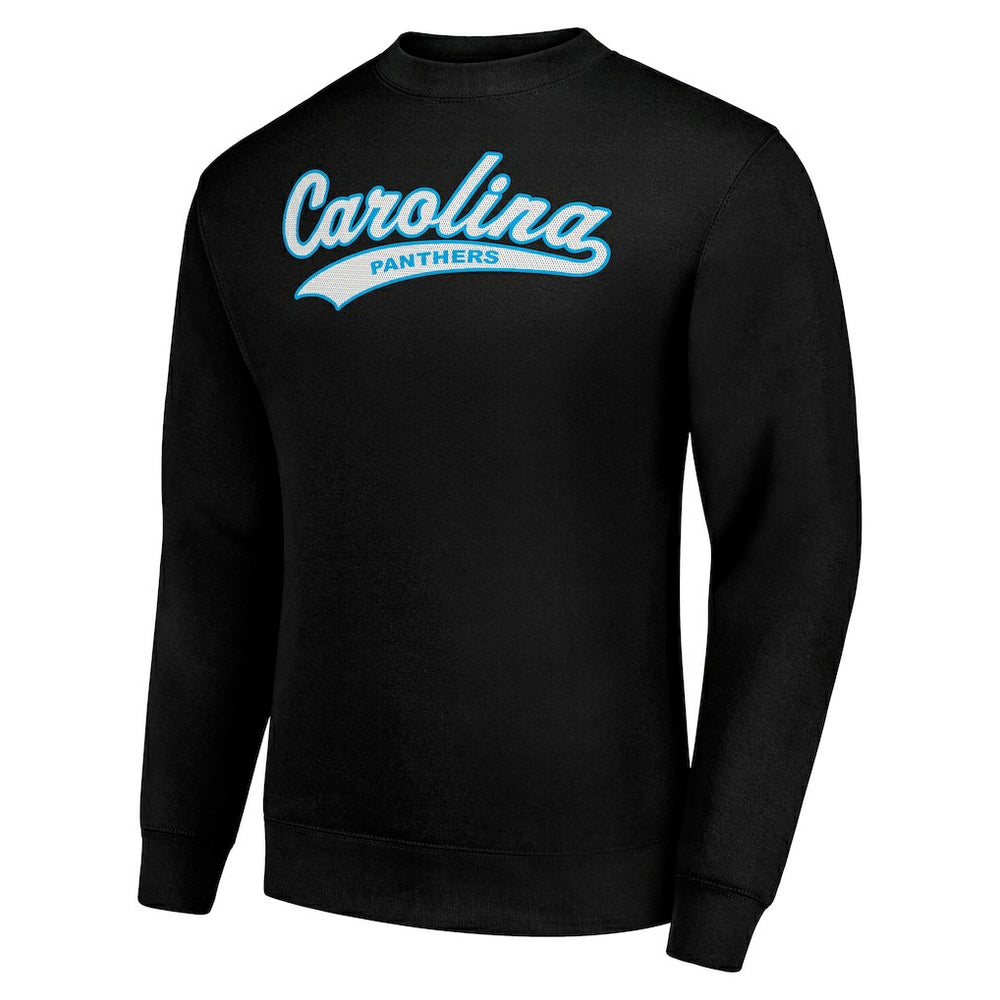 Carolina Panthers Starter Tailsweep Team Graphic Tri-Blend Fleece Pullover Sweatshirt - Black - NFL