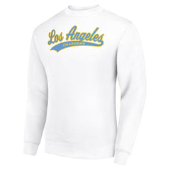 Los Angeles Chargers Starter Tailsweep Team Graphic Tri-Blend Fleece Pullover Sweatshirt - White - NFL