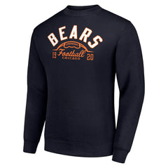 Chicago Bears Starter Half Ball Team Graphic Tri-Blend Fleece Pullover Sweatshirt - Navy - NFL