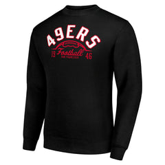 San Francisco 49ers Starter Half Ball Team Graphic Tri-Blend Fleece Pullover Sweatshirt - Black - NFL