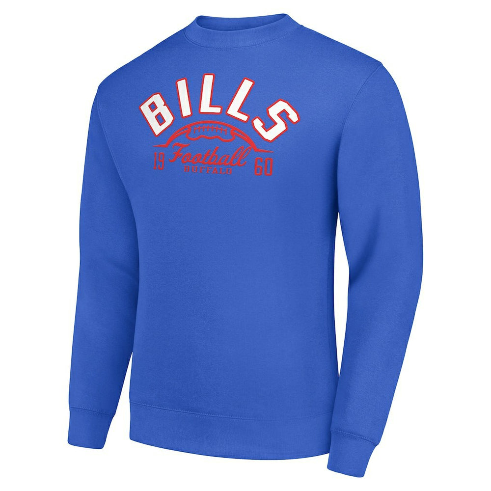 Buffalo Bills Starter Half Ball Team Graphic Tri-Blend Fleece Pullover Sweatshirt - Royal - NFL