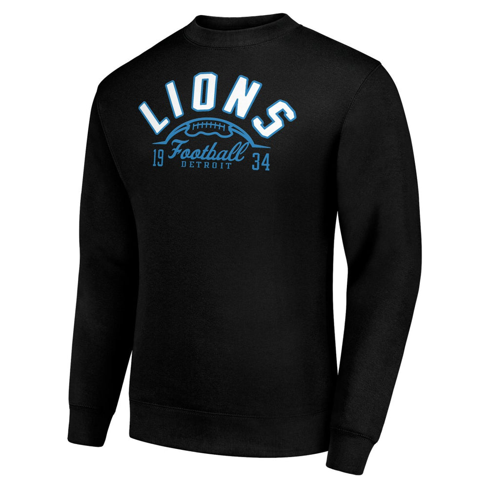 Detroit Lions Starter Half Ball Team Graphic Fleece Pullover Sweatshirt - Black - NFL