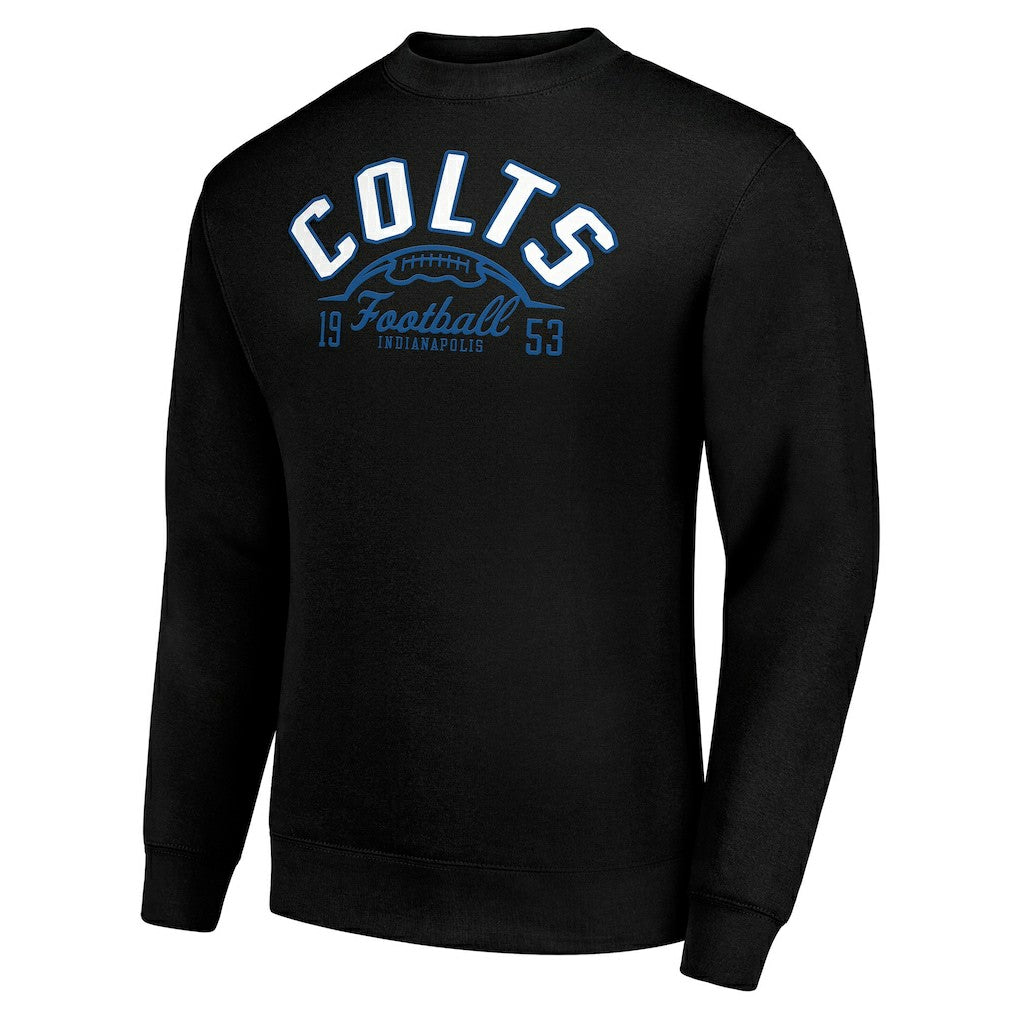 Indianapolis Colts Starter Half Ball Team Graphic Fleece Pullover Sweatshirt - Black - NFL