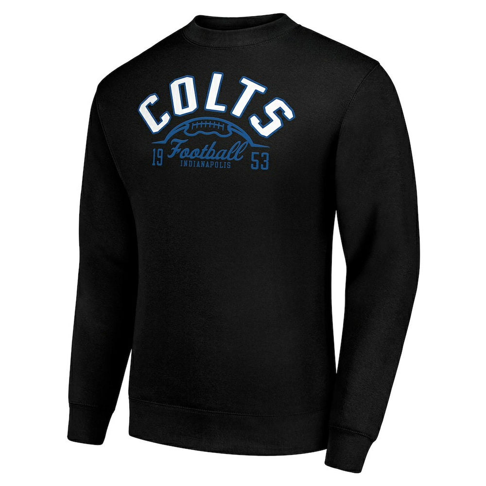 Indianapolis Colts Starter Half Ball Team Graphic Fleece Pullover Sweatshirt - Black - NFL