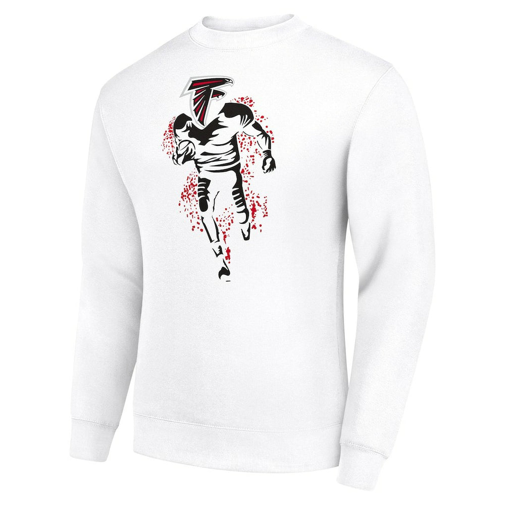 Atlanta Falcons Starter Logoface Team Graphic Tri-Blend Fleece Pullover Sweatshirt - White - NFL