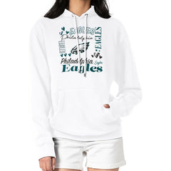Philadelphia Eagles G-III 4Her by Carl Banks Women's Collage Graphic Fleece Pullover Hoodie - White - NFL