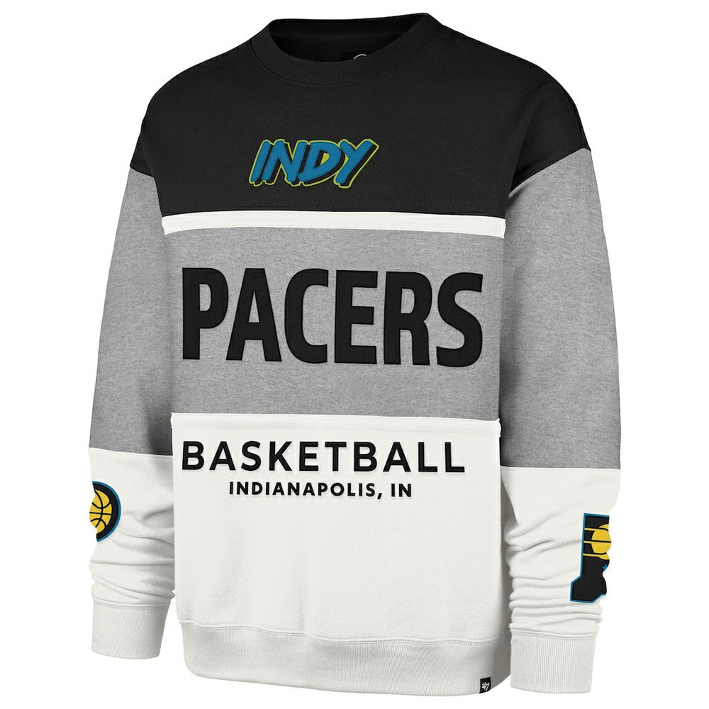 47 brand Indiana Pacers '47 Unisex 2024/25 City Edition On Five Maximalist Pullover Sweatshirt Gray