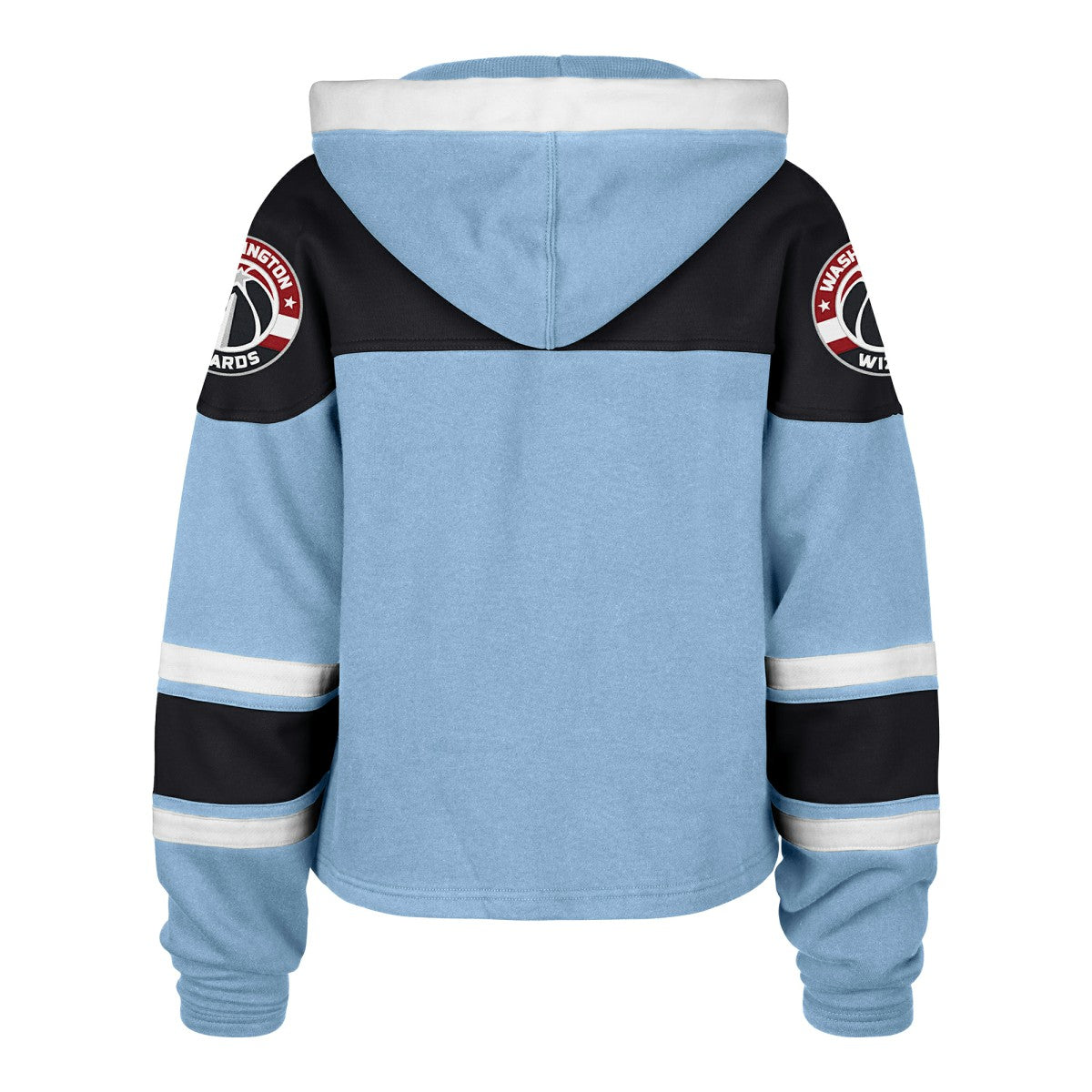 47 brand Washington Wizards '47 Women's 2024/25 City Edition Superior Cropped Lace-Up Pullover Hoodie Light Blue