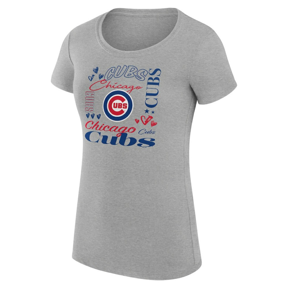 Chicago Cubs G-III 4Her by Carl Banks Women's Super-Slim Fit Lightweight Collage Team Graphic Crew Neck T-Shirt Online