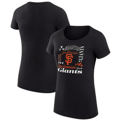 San Francisco Giants G-III 4Her by Carl Banks Women's Super-Slim Fit Lightweight Collage Team Graphic Crew Neck T-Shirt for sale