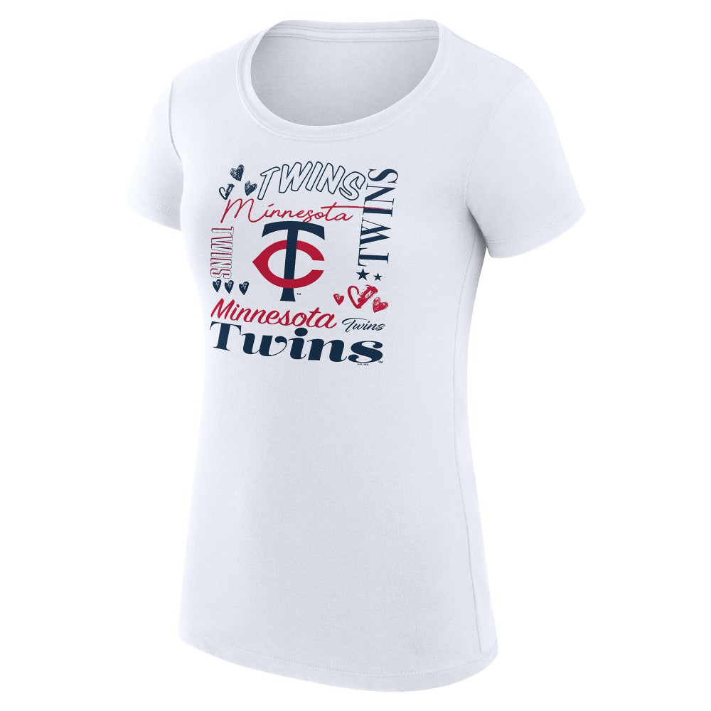 Minnesota Twins G-III 4Her by Carl Banks Women's Super-Slim Fit Lightweight Collage Team Graphic Crew Neck T-Shirt Online