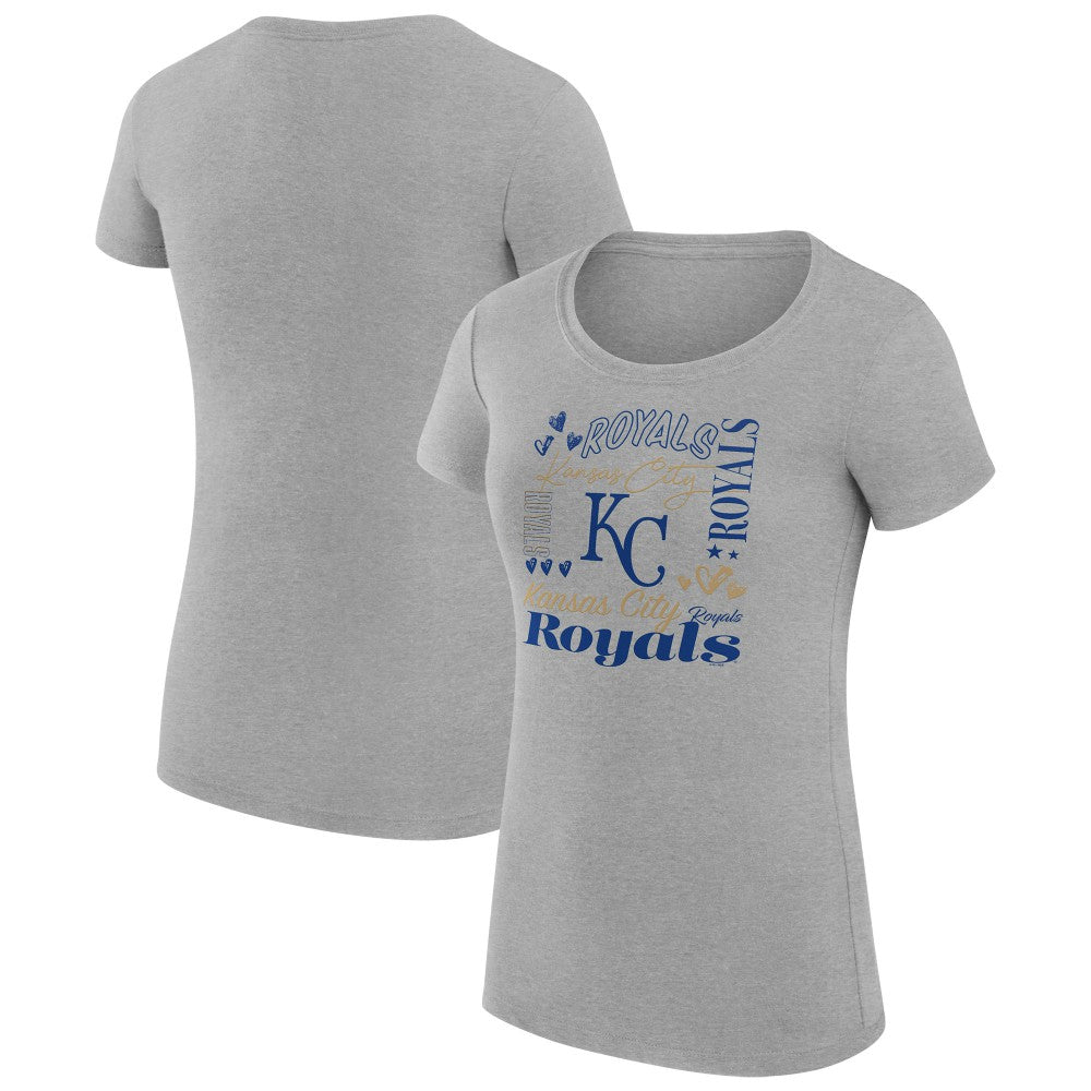 Kansas City Royals G-III 4Her by Carl Banks Women's Super-Slim Fit Lightweight Collage Team Graphic Crew Neck T-Shirt Near Me