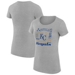 Kansas City Royals G-III 4Her by Carl Banks Women's Super-Slim Fit Lightweight Collage Team Graphic Crew Neck T-Shirt Near Me