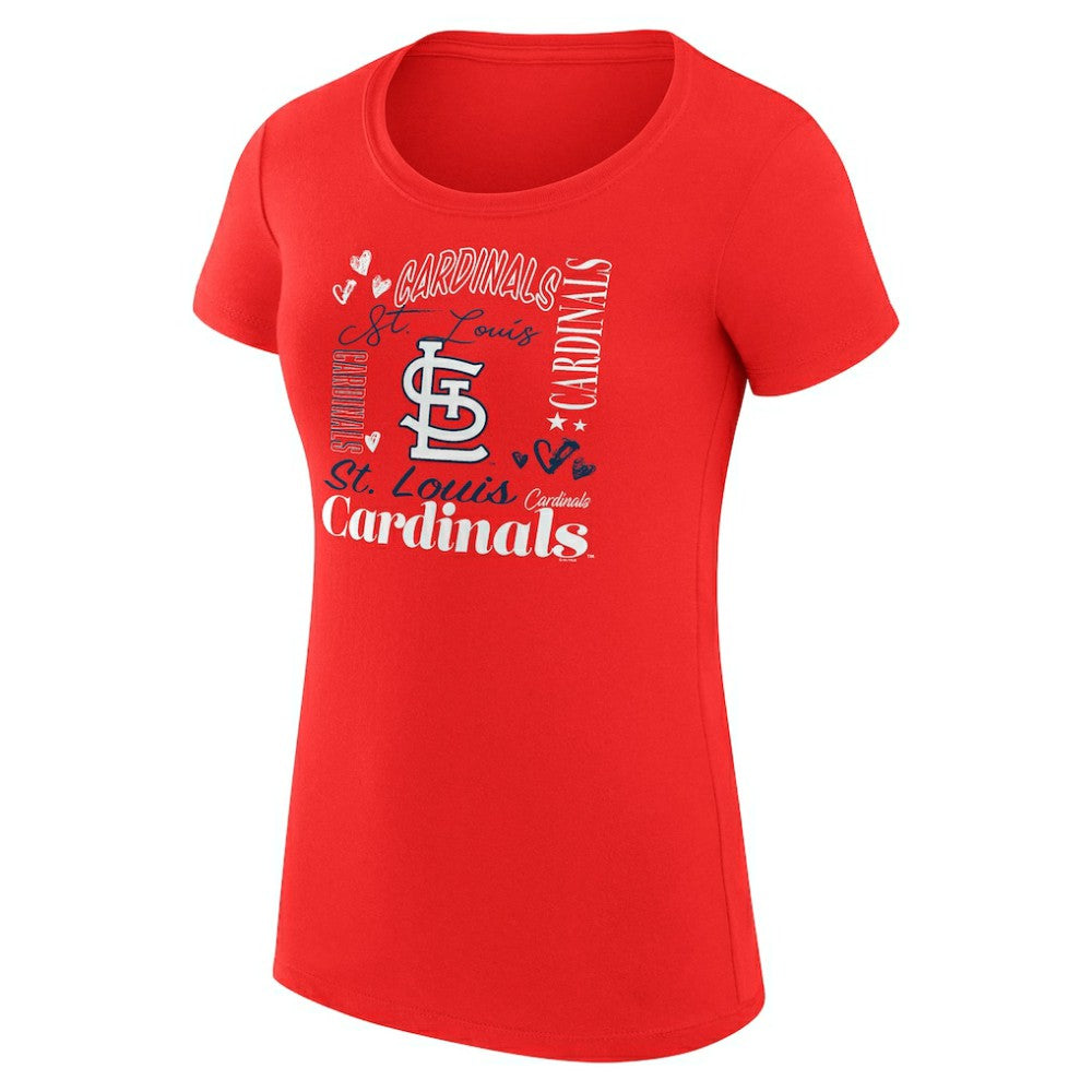 St. Louis Cardinals G-III 4Her by Carl Banks Women's Super-Slim Fit Lightweight Collage Team Graphic Crew Neck T-Shirt for sale