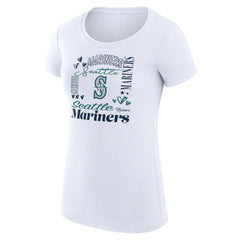 Seattle Mariners G-III 4Her by Carl Banks Women's Super-Slim Fit Lightweight Collage Team Graphic Crew Neck T-Shirt Outlet