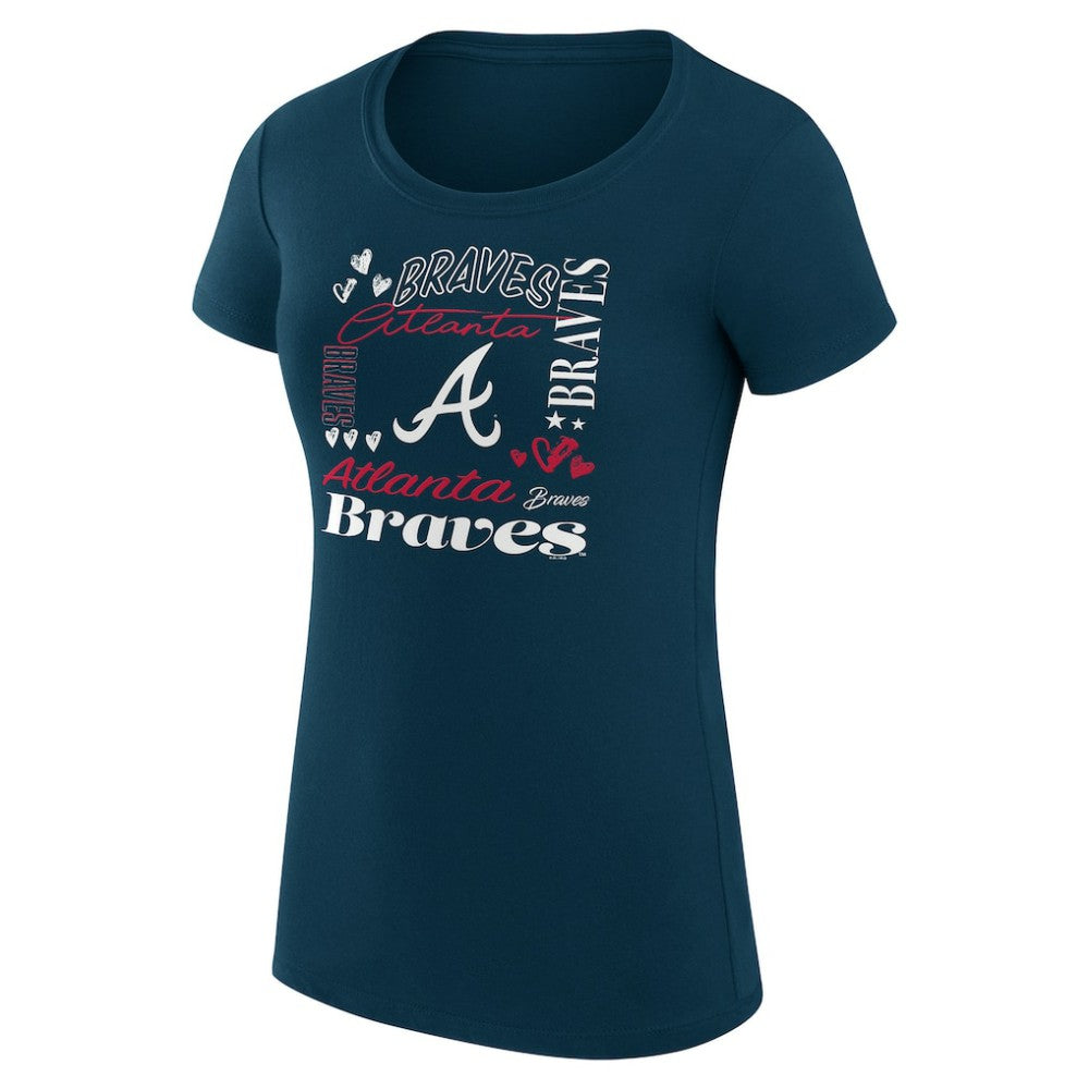 Atlanta Braves G-III 4Her by Carl Banks Women's Super-Slim Fit Lightweight Collage Team Graphic Crew Neck T-Shirt Online