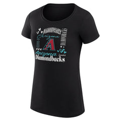 Arizona Diamondbacks G-III 4Her by Carl Banks Women's Super-Slim Fit Lightweight Collage Team Graphic Crew Neck T-Shirt Sale