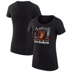 Baltimore Orioles G-III 4Her by Carl Banks Women's Super-Slim Fit Lightweight Collage Team Graphic Crew Neck T-Shirt for sale