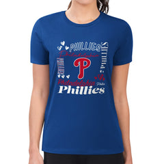 Philadelphia Phillies G-III 4Her by Carl Banks Women's Super-Slim Fit Lightweight Collage Team Graphic Crew Neck T-Shirt for sale