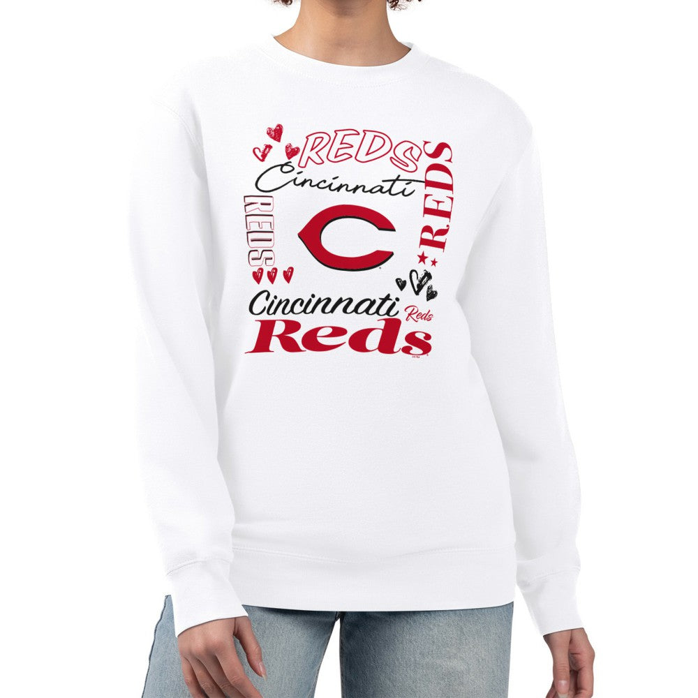 Cincinnati Reds G-III 4Her by Carl Banks Women's Collage Team Graphic Fleece Pullover Hoodie Near Me