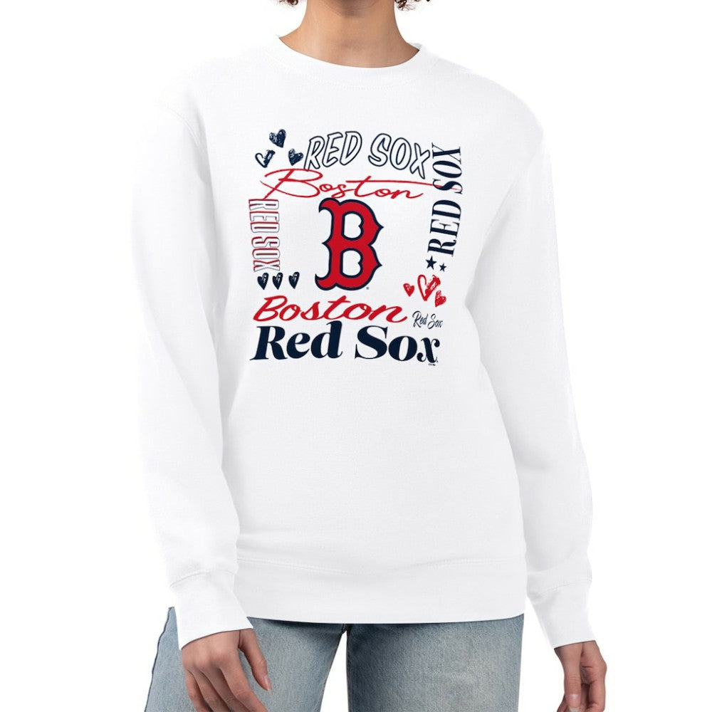 Boston Red Sox G-III 4Her by Carl Banks Women's Collage Team Graphic Fleece Pullover Hoodie Online