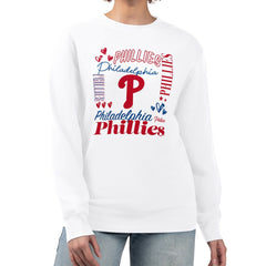 Philadelphia Phillies G-III 4Her by Carl Banks Women's Collage Team Graphic Fleece Pullover Hoodie Discount