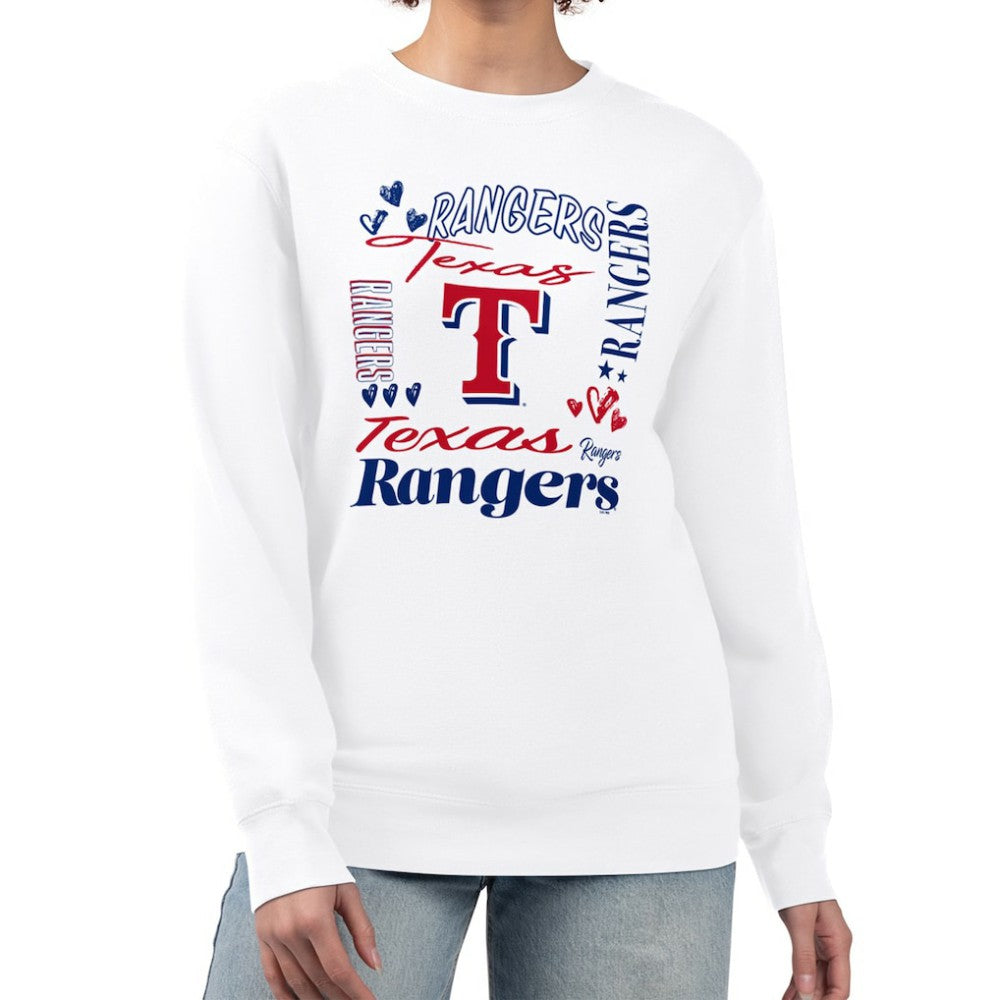 Texas Rangers G-III 4Her by Carl Banks Women's Collage Team Graphic Fleece Pullover Hoodie Online