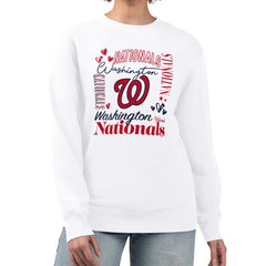 Washington Nationals G-III 4Her by Carl Banks Women's Collage Team Graphic Fleece Pullover Hoodie for sale