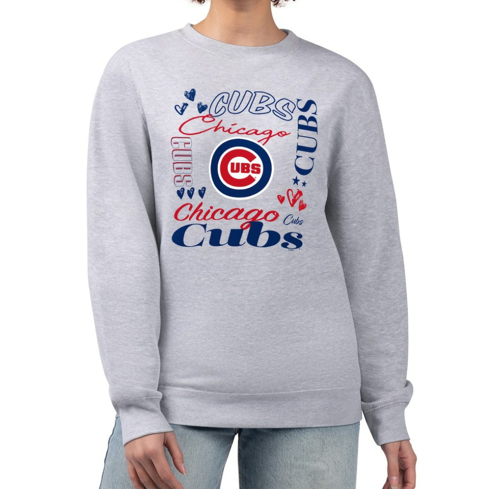 Chicago Cubs G-III 4Her by Carl Banks Women's Collage Team Graphic Fleece Pullover Hoodie Sale
